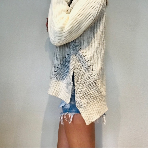 Anthro John + Jenn White oversized chunky sweater - Picture 6 of 7